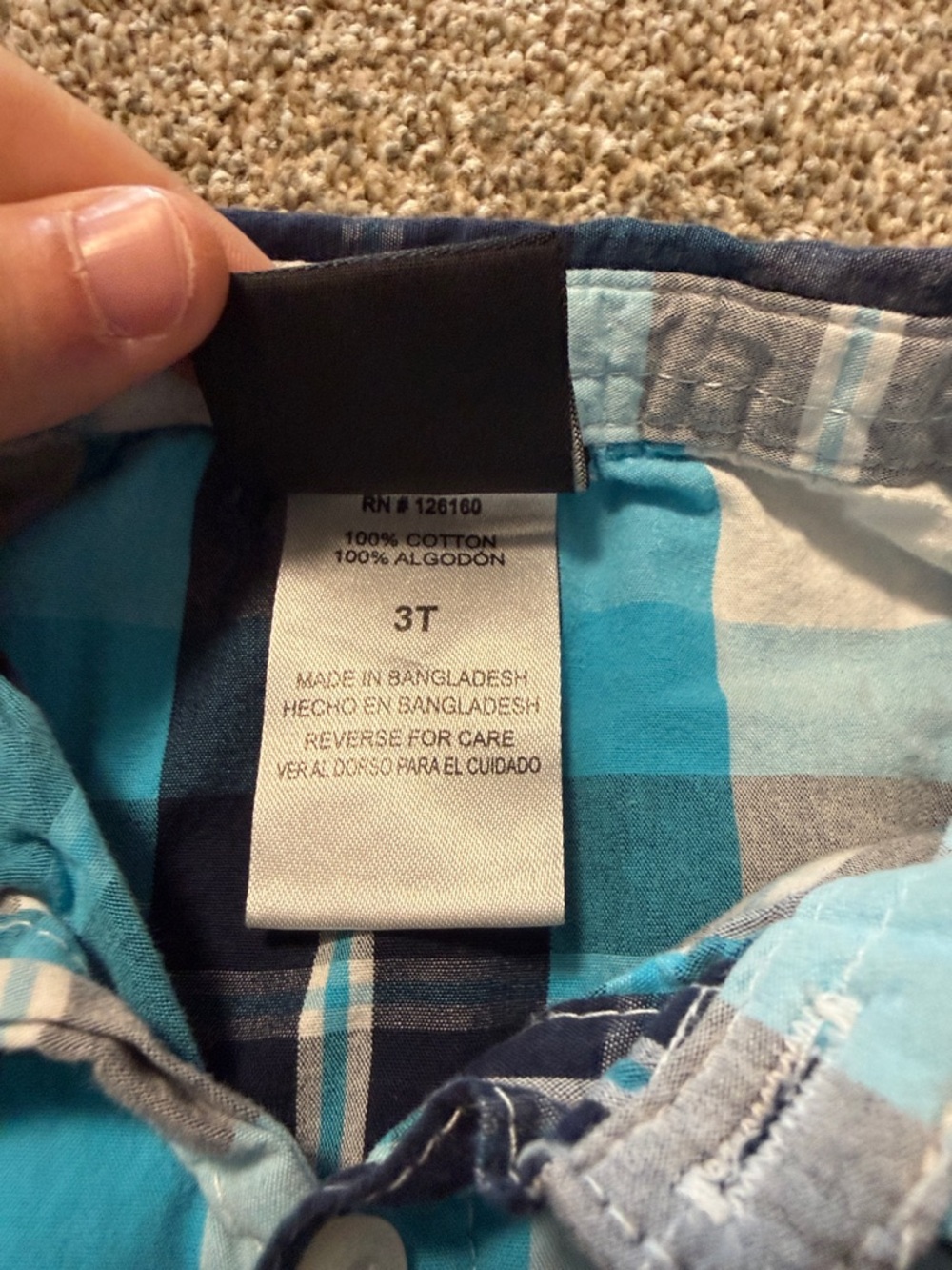 Boys Rock Blue Plaid Button-Up Shirt - Picture 3 of 7